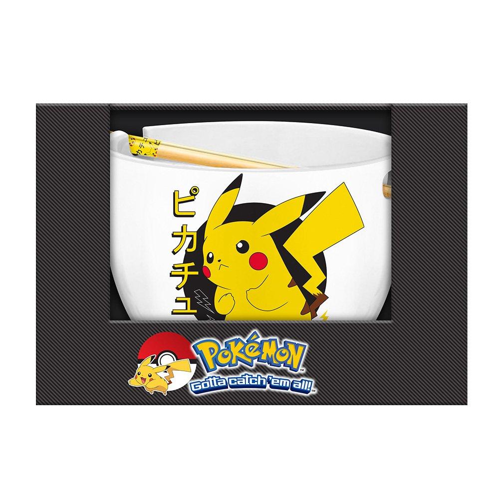 Pokemon Pikachu Ceramic Ramen Bowl with Chopsticks