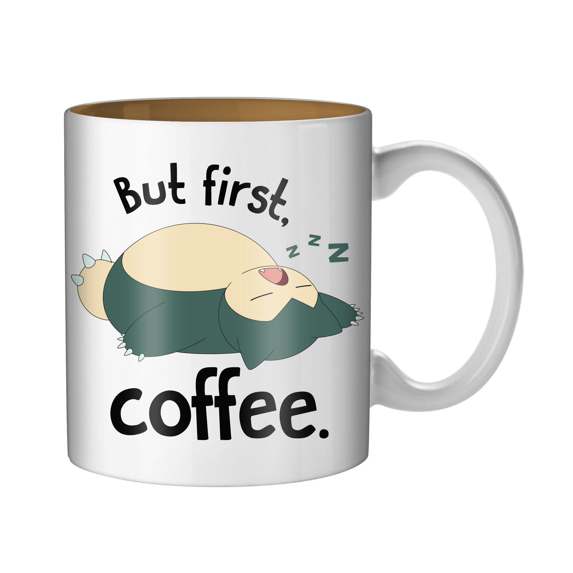 Pokemon Snorlax But First Coffee Mug
