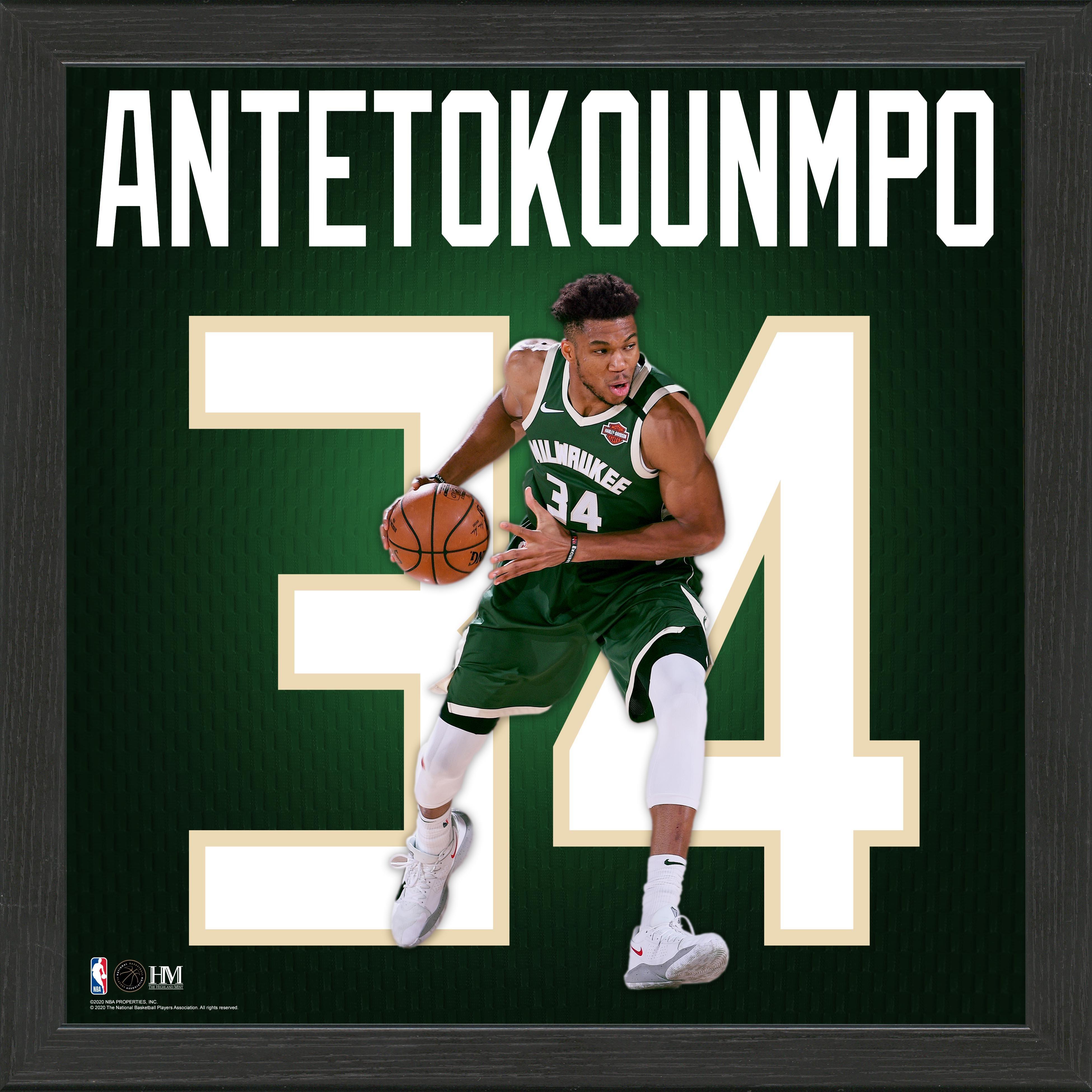 Highland Mint NBA Milwaukee Bucks Giannis Antetokounmpo Impact Jersey Photograph