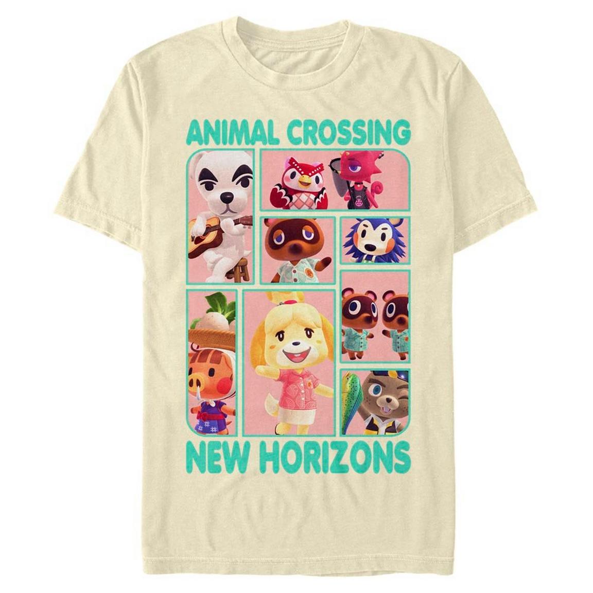 Animal Crossing Horizons Character Boxes T-Shirt, Size: Medium, Fifth Sun