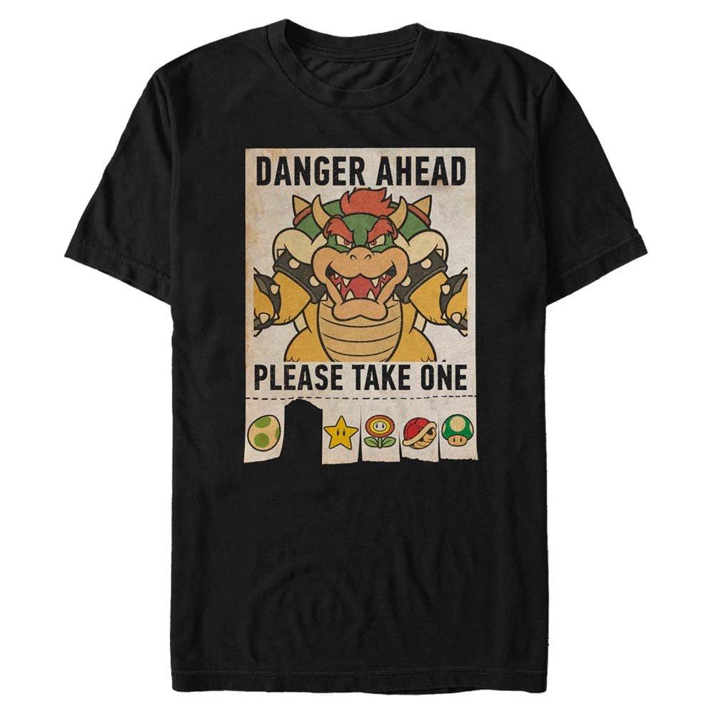 Super Mario Danger Ahead Poster T-Shirt, Size: Medium, Fifth Sun
