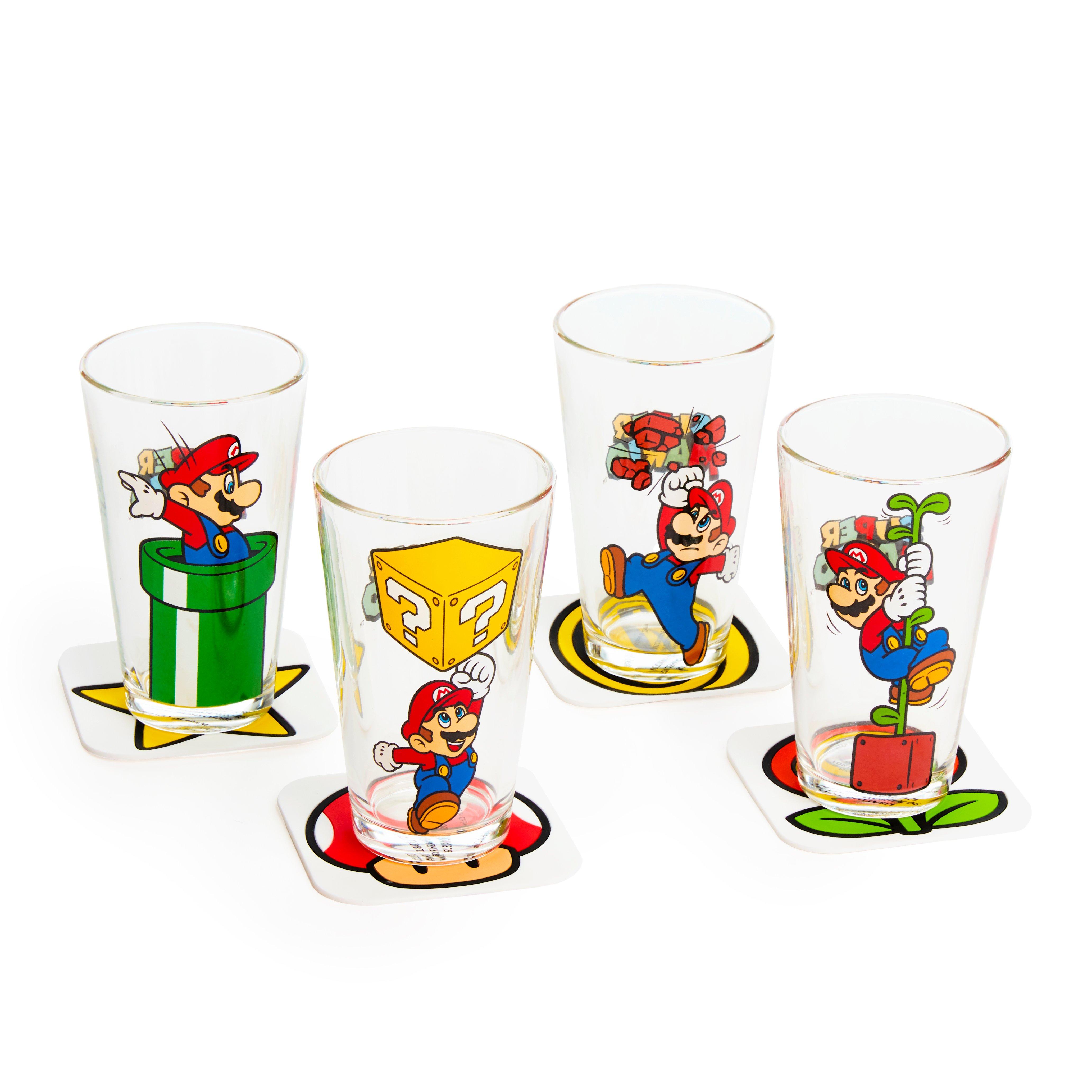 Geeknet Nintendo Super Mario Action Drinkware Set GameStop