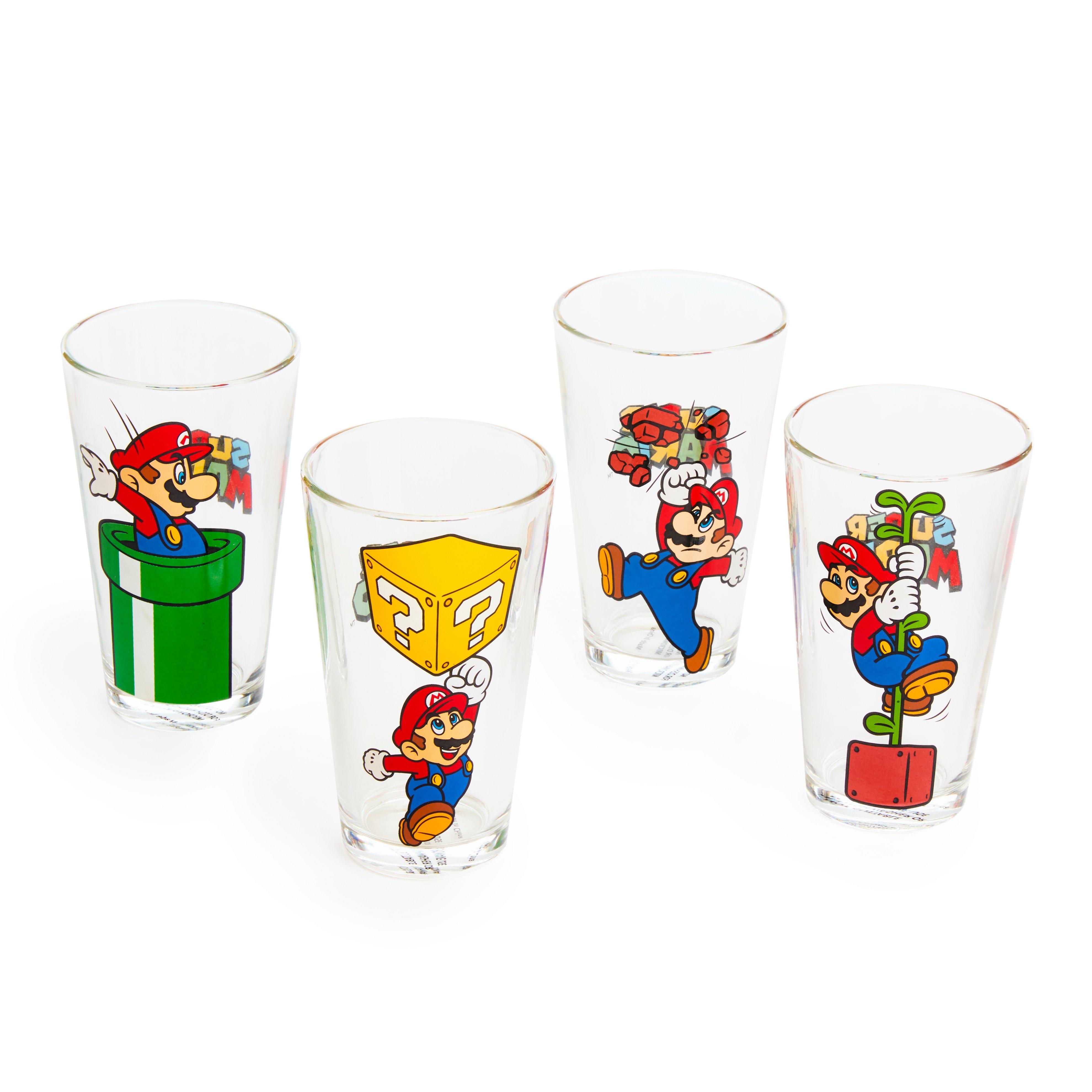 Geeknet Nintendo Super Mario Action Drinkware Set GameStop Exclusive