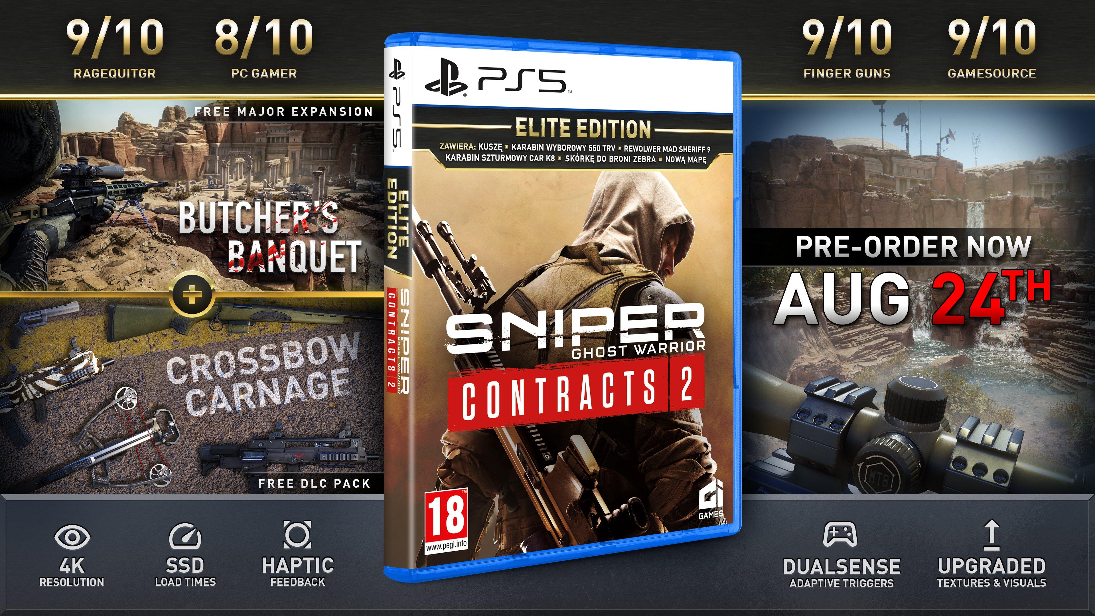 PS5 - Sniper Ghost Warrior Contracts 2 Elite Edition PlayStation 5 W/ Case  #111