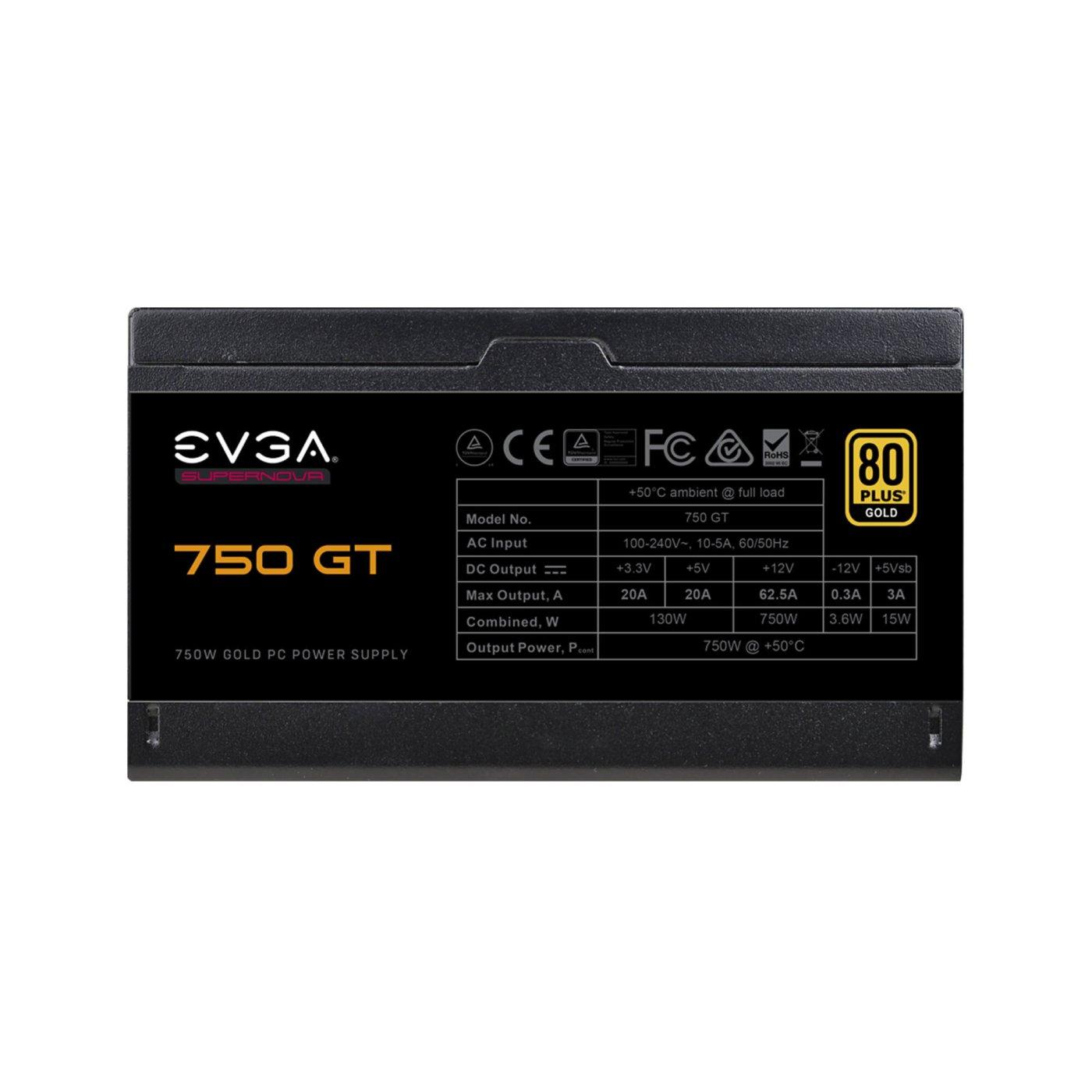EVGA SuperNOVA 750 GT 750W 80 Plus Gold Fully Modular Power Supply