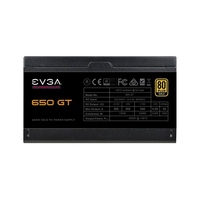 EVGA SuperNOVA 650 GT 650W 80 Plus Gold Fully Modular Power Supply