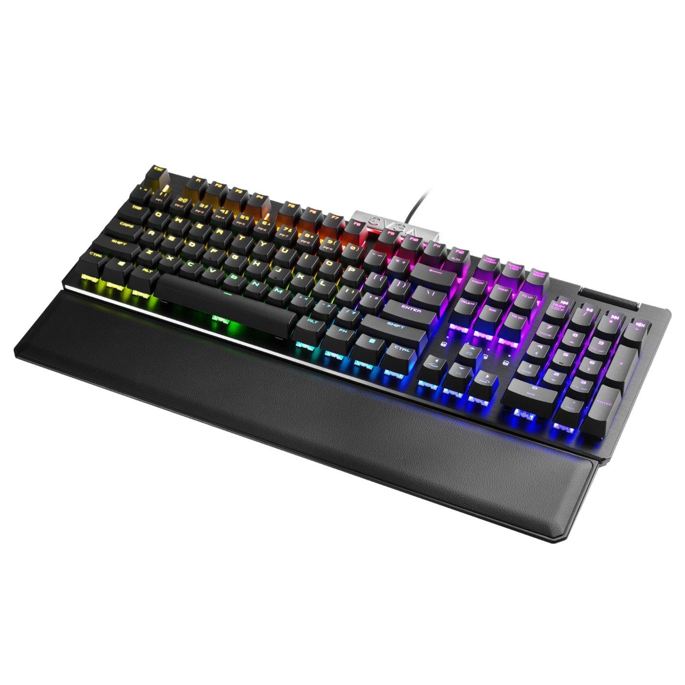 EVGA Z15 RGB Backlit LED Hot Swappable Kailh Speed Bronze Switches Mechanical Gaming Keyboard Linear Switches