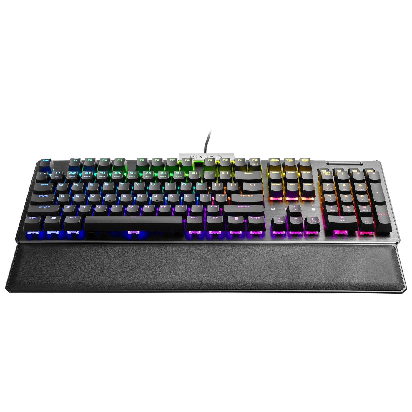 EVGA Z15 RGB Backlit LED Hot Swappable Kailh Speed Bronze Switches Mechanical Gaming Keyboard Linear Switches