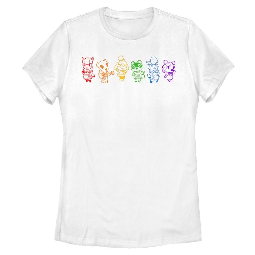 Animal Crossing Rainbow Character Line Up Women's T-Shirt