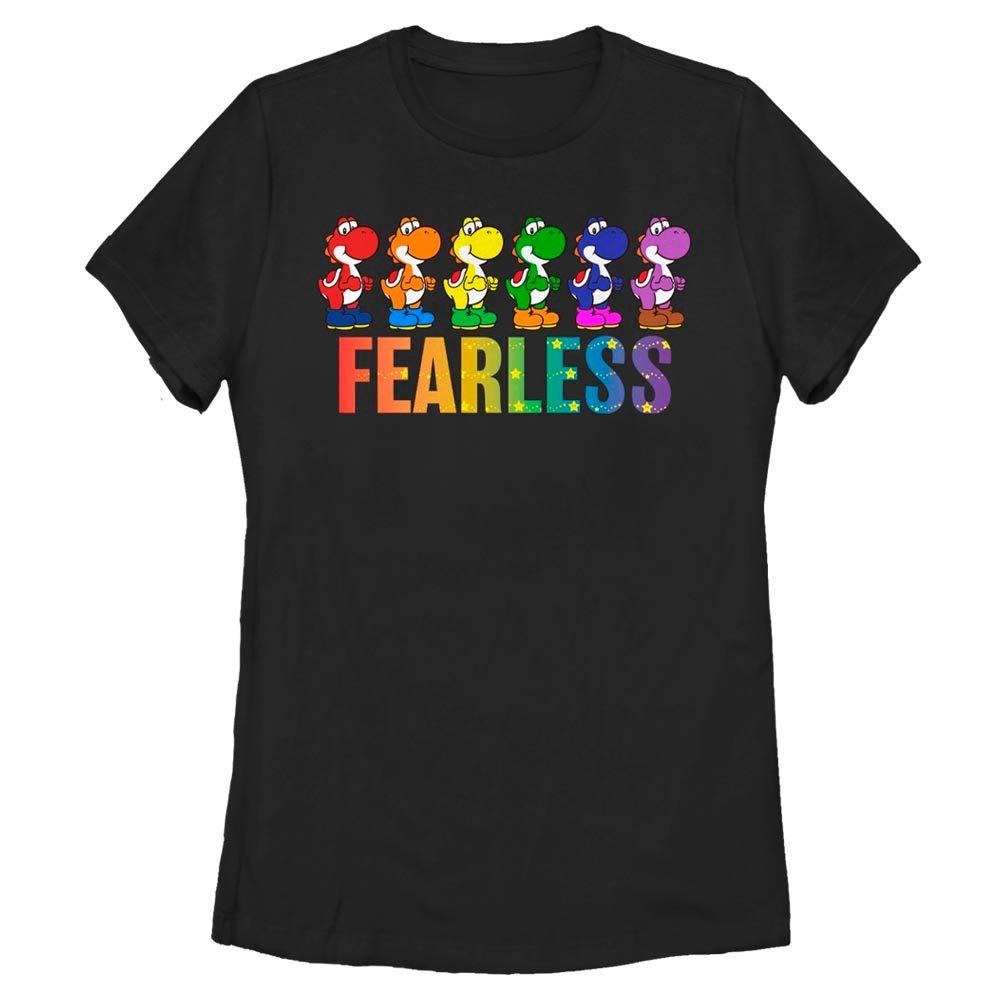 Super Mario Yoshi Fearless Rainbow Women's T-Shirt, Fifth Sun