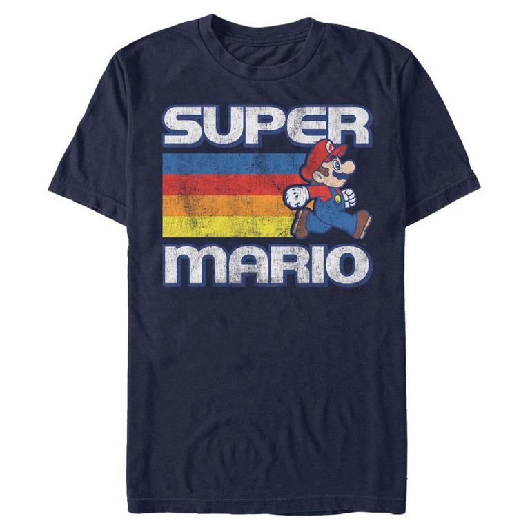 Super Mario - Mario Run Retro Stripes T-Shirt