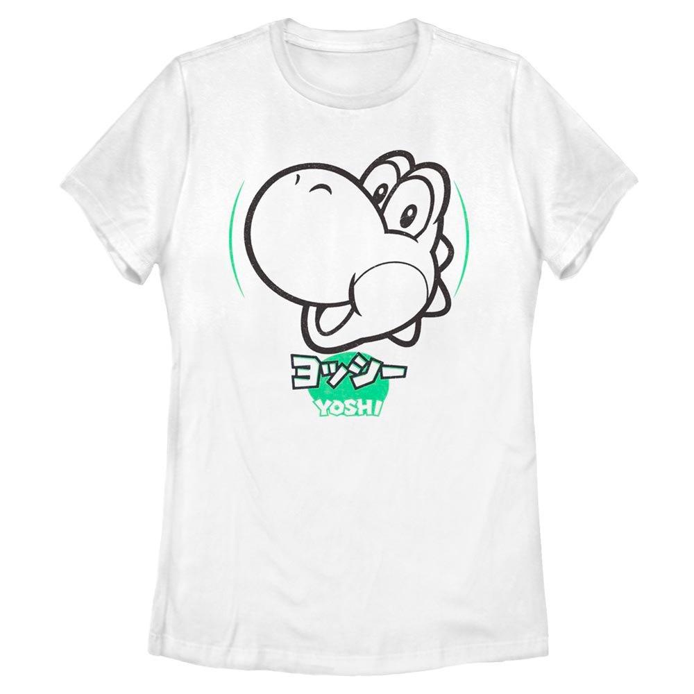 Super Mario Yoshi Outline Portrait Womens T Shirt