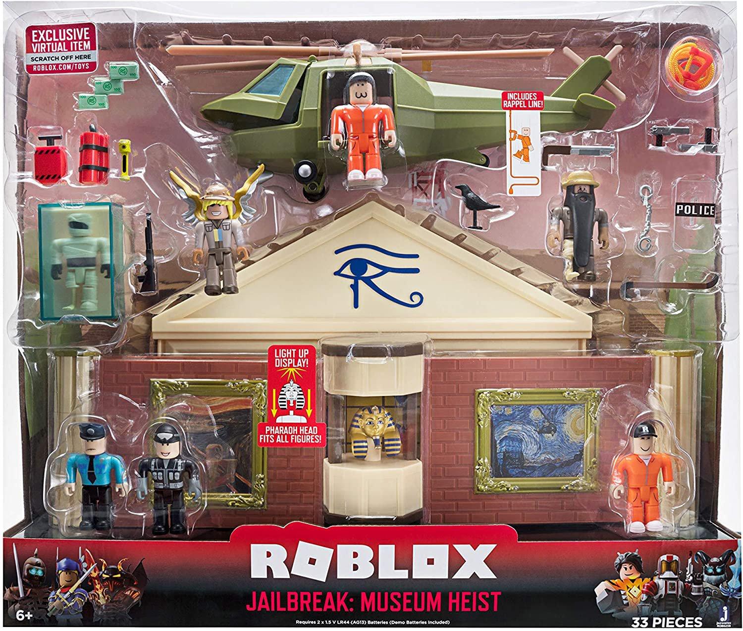 Roblox Action Collection Jailbreak Museum Heist Playset Includes Exclusive Virtual Item Gamestop - gamestop roblox toys