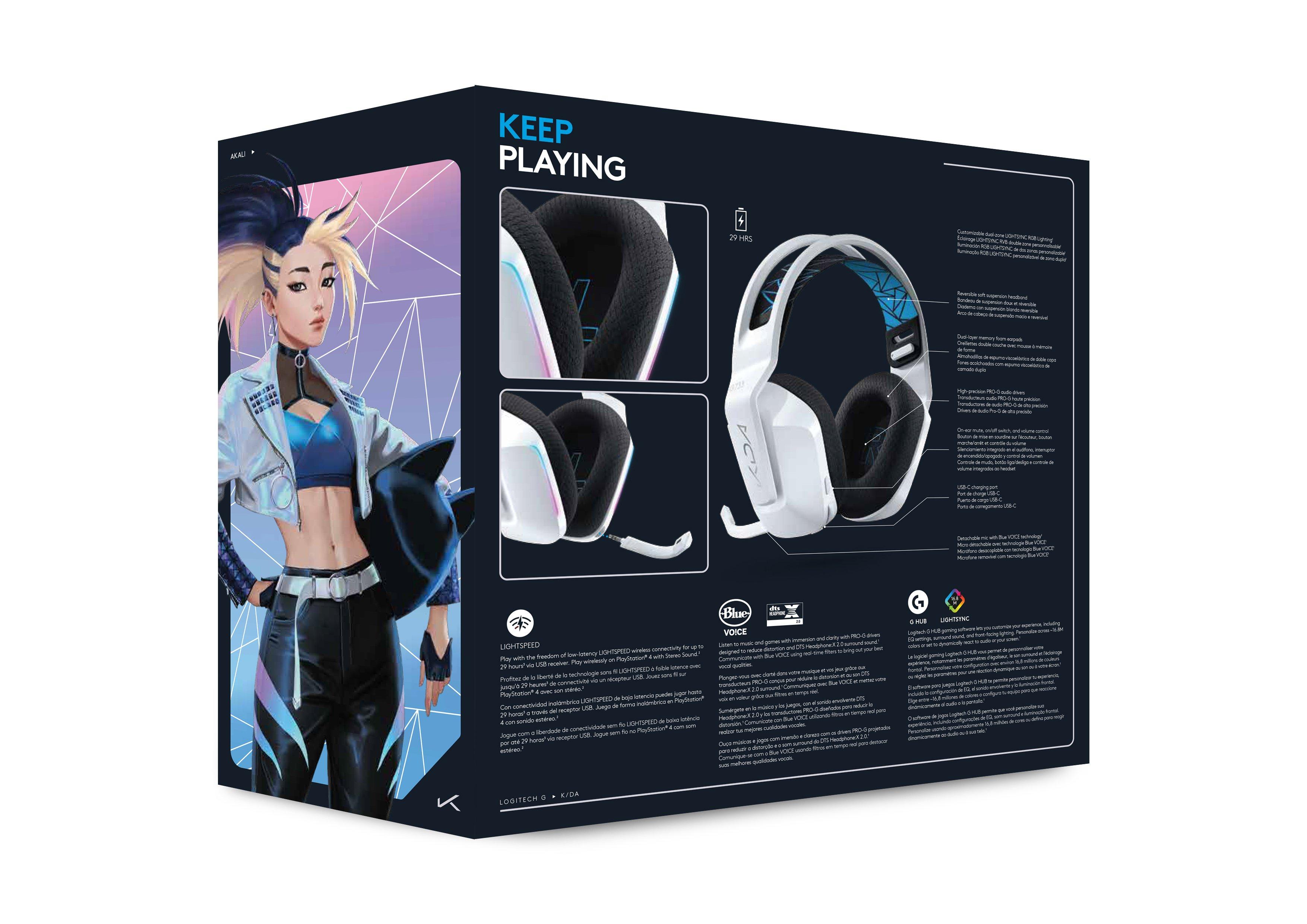 Logitech League of Legends K/DA G733 LIGHTSPEED Wireless RGB White ...