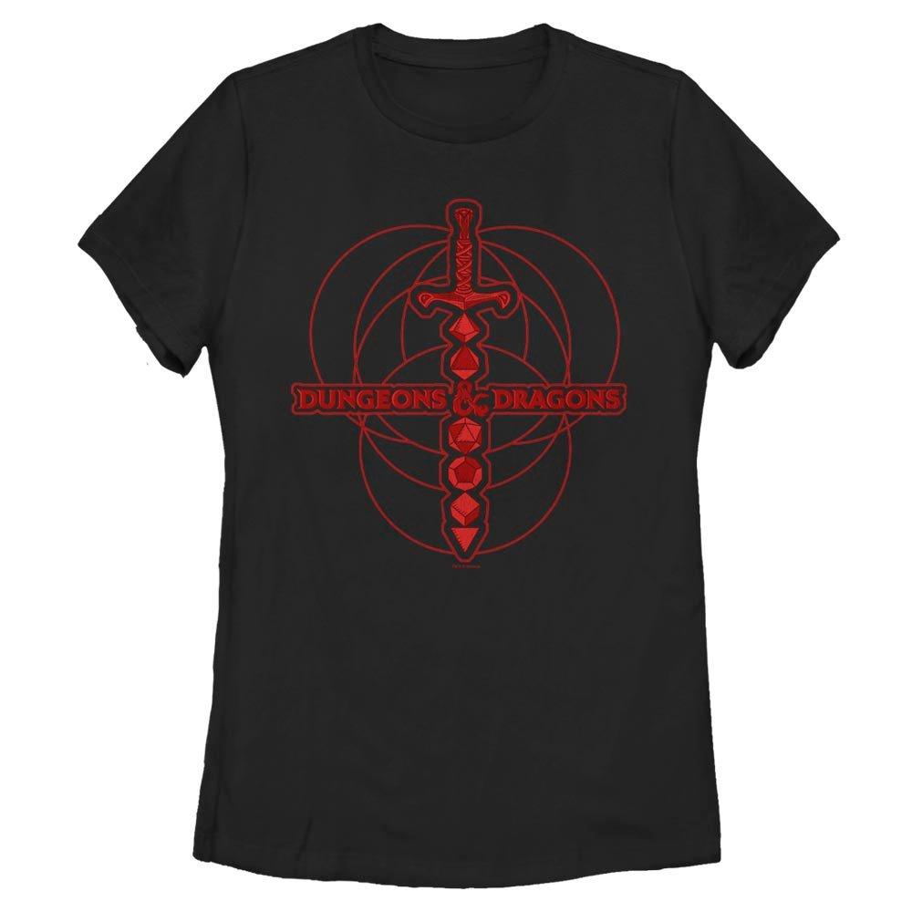 Dungeons and Dragons Dice Sword Womens T-Shirt