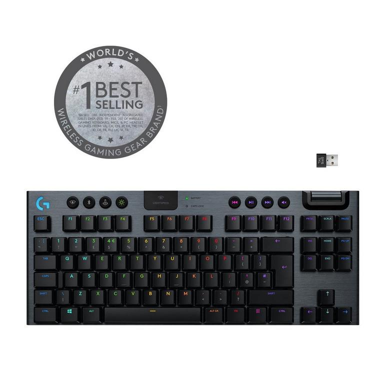 Logitech G915 TKL LIGHTSPEED Wireless Carbon Tactile Switches RGB Gaming Keyboard