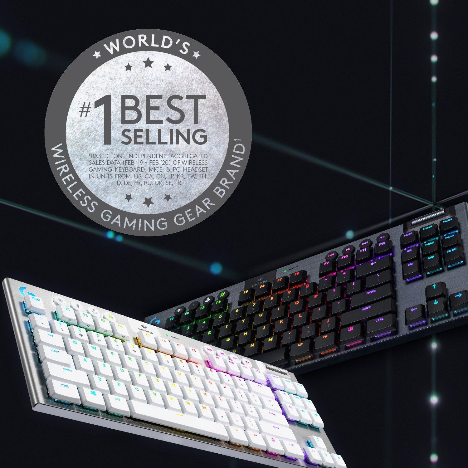 Logitech G915 TKL LIGHTSPEED Wireless Carbon Clicky Switches