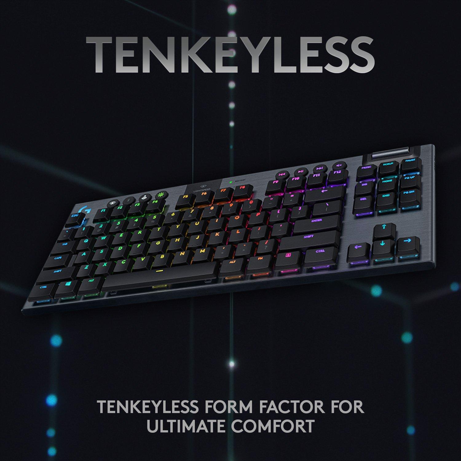 Logitech G915 TKL LIGHTSPEED Wireless Carbon Clicky Switches