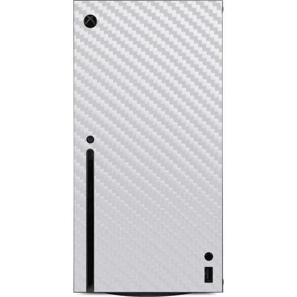 skinit white carbon fiber console skin for xbox series x gamestop