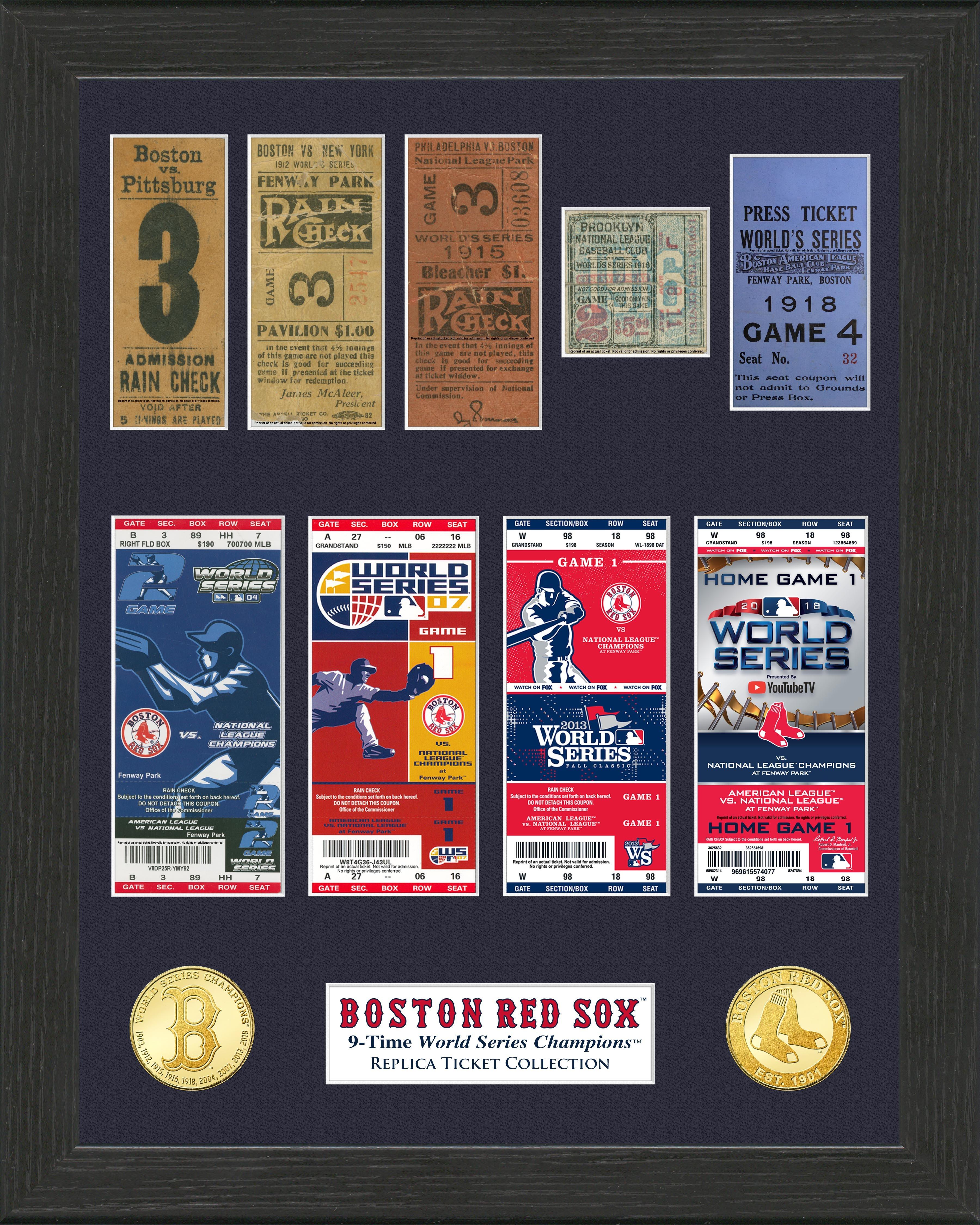 Highland Mint MLB Boston Red Sox World Series Champions Ticket Collection