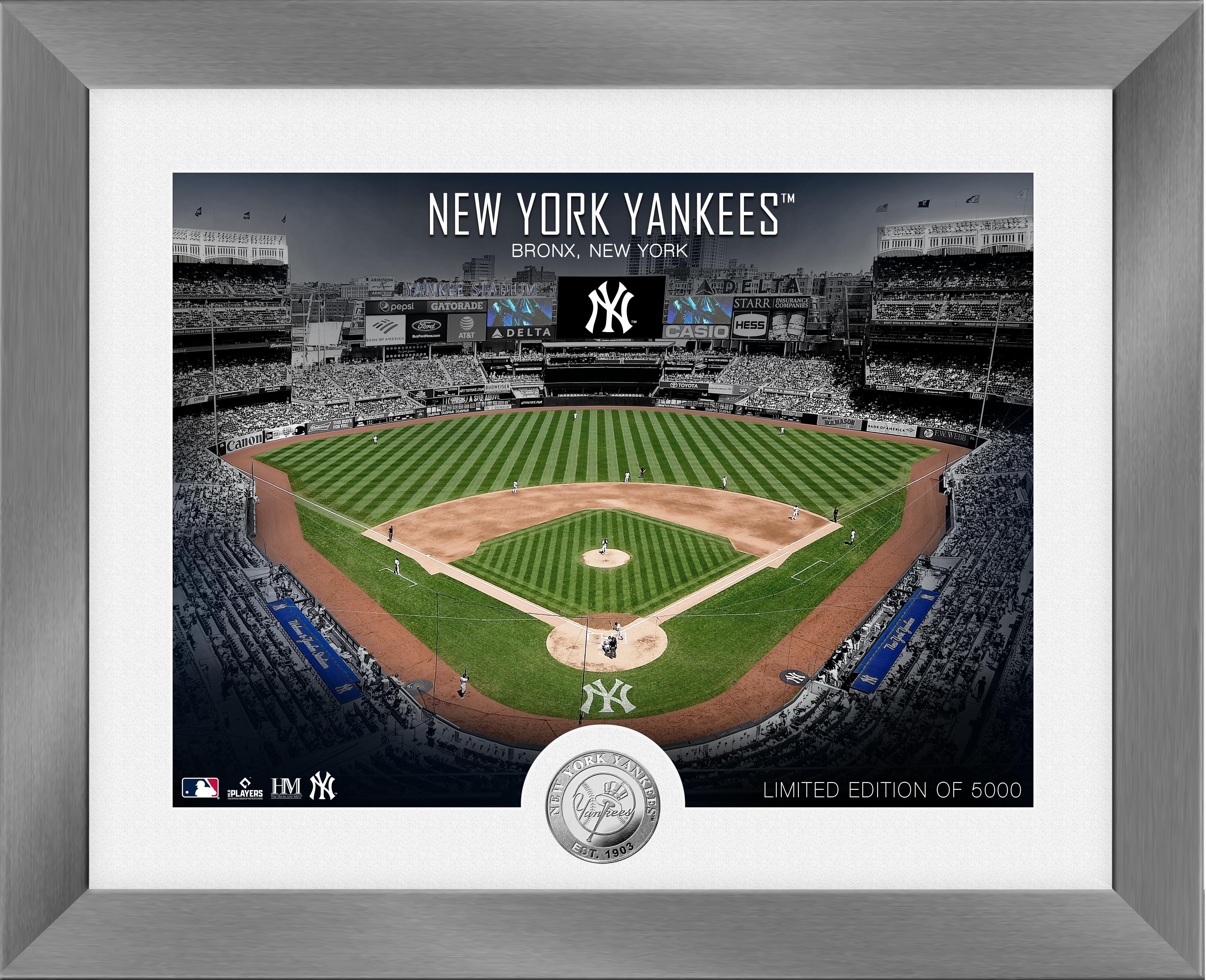 list item 1 of 1 Highland Mint New York Yankees Art Deco Silver Minted Coin and Framed Photo