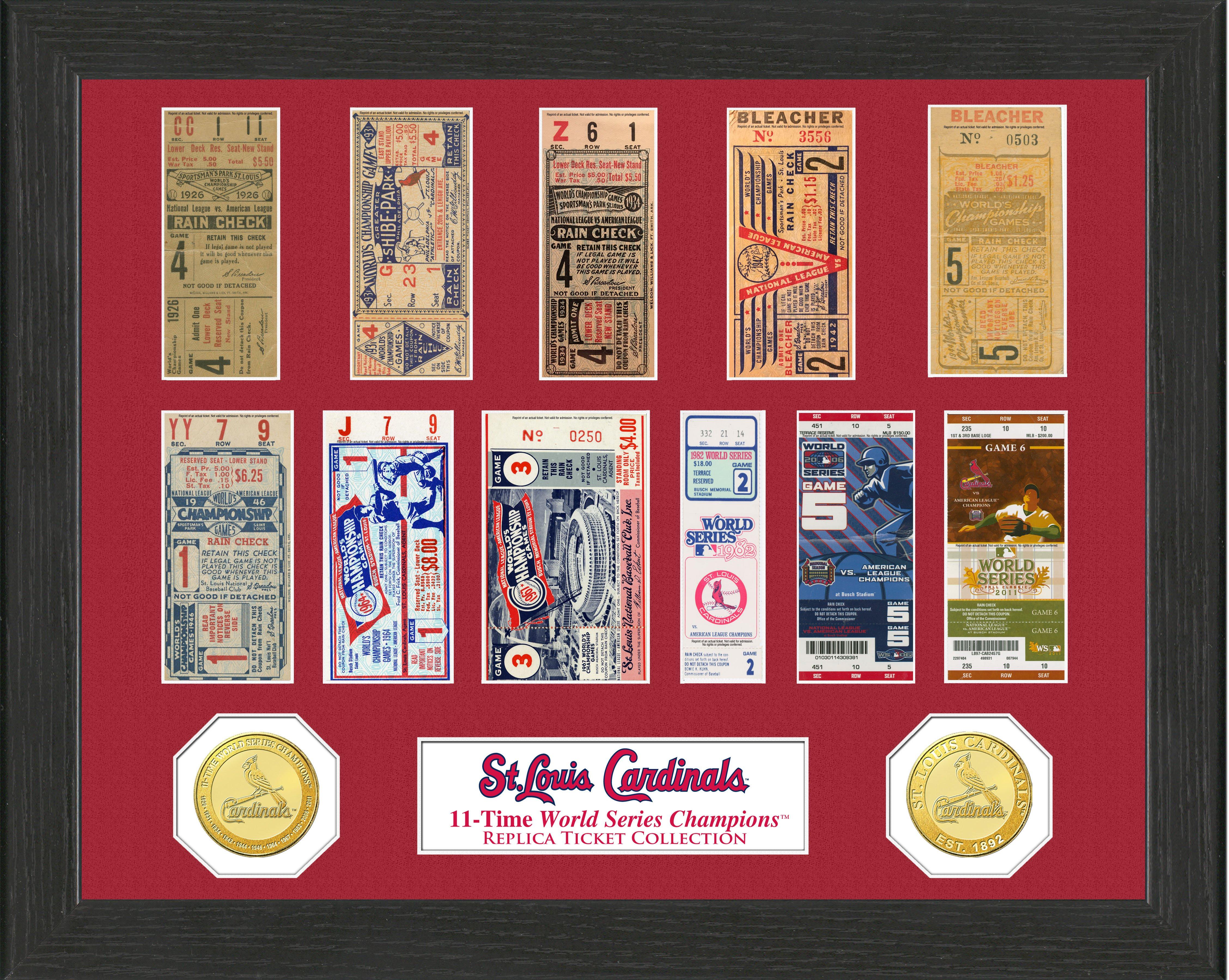 Highland Mint NHL St. Louis Cardinals World Series Ticket Collection