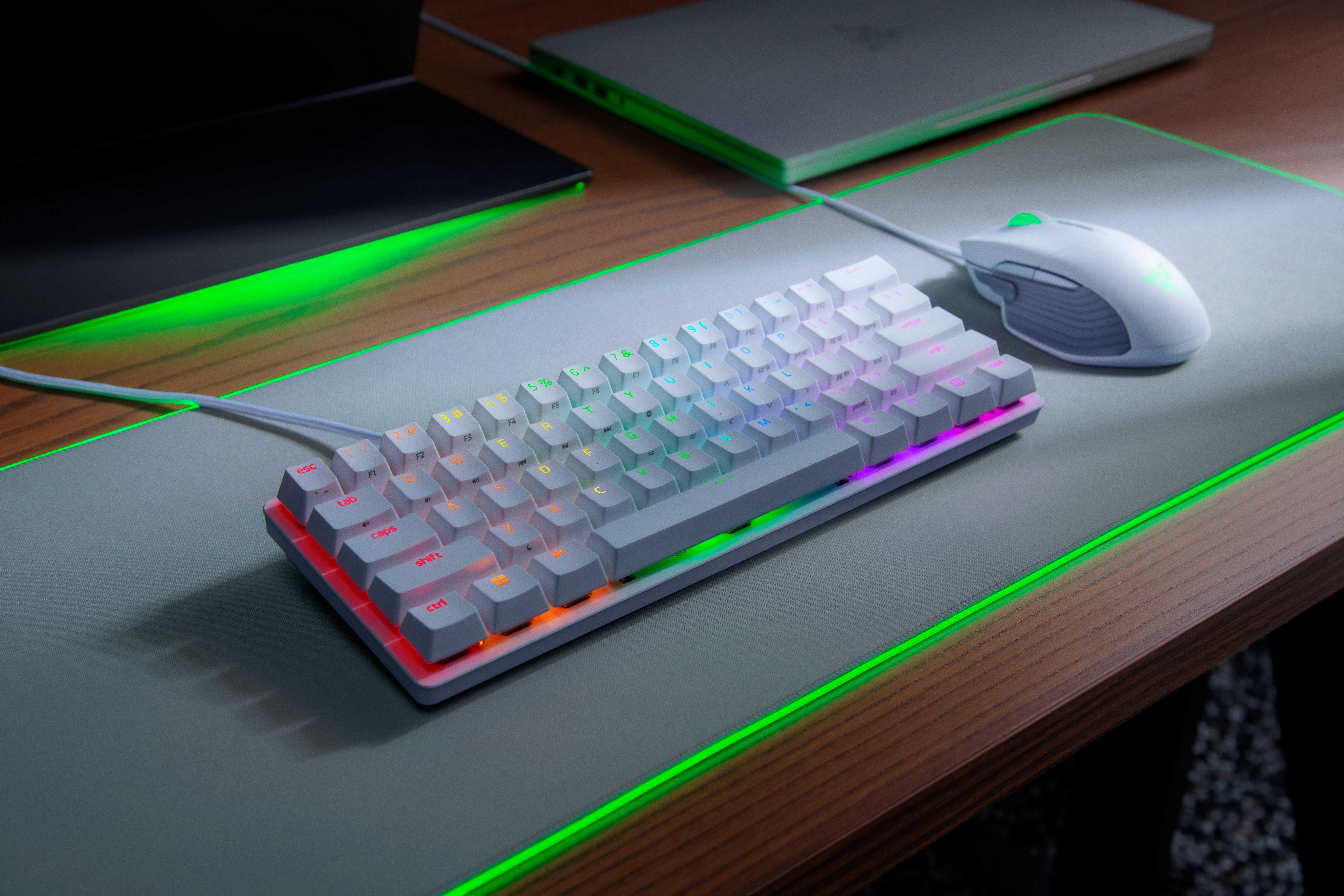 Razer Huntsman Mini Wired Optical Linear Gaming Keyboard for PC, Chroma  RGB, White 