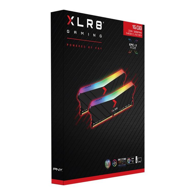 PNY XLR8 Gaming EPICX RGB 16 GB (2 x 8 GB) Desktop Memory Kit MD16GK2D4320016XRGB
