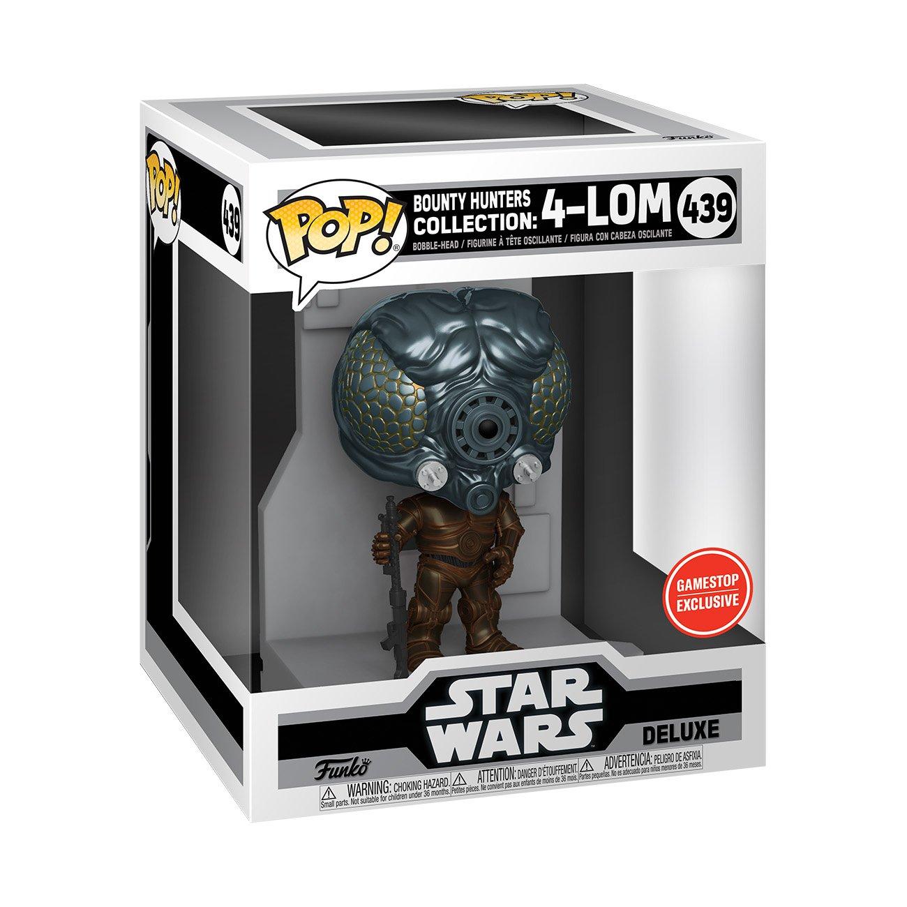 Funko POP! Star Wars 4-LOM Bounty Hunters Collection Deluxe Bobblehead  3.75-in Vinyl Figure GameStop Exclusive