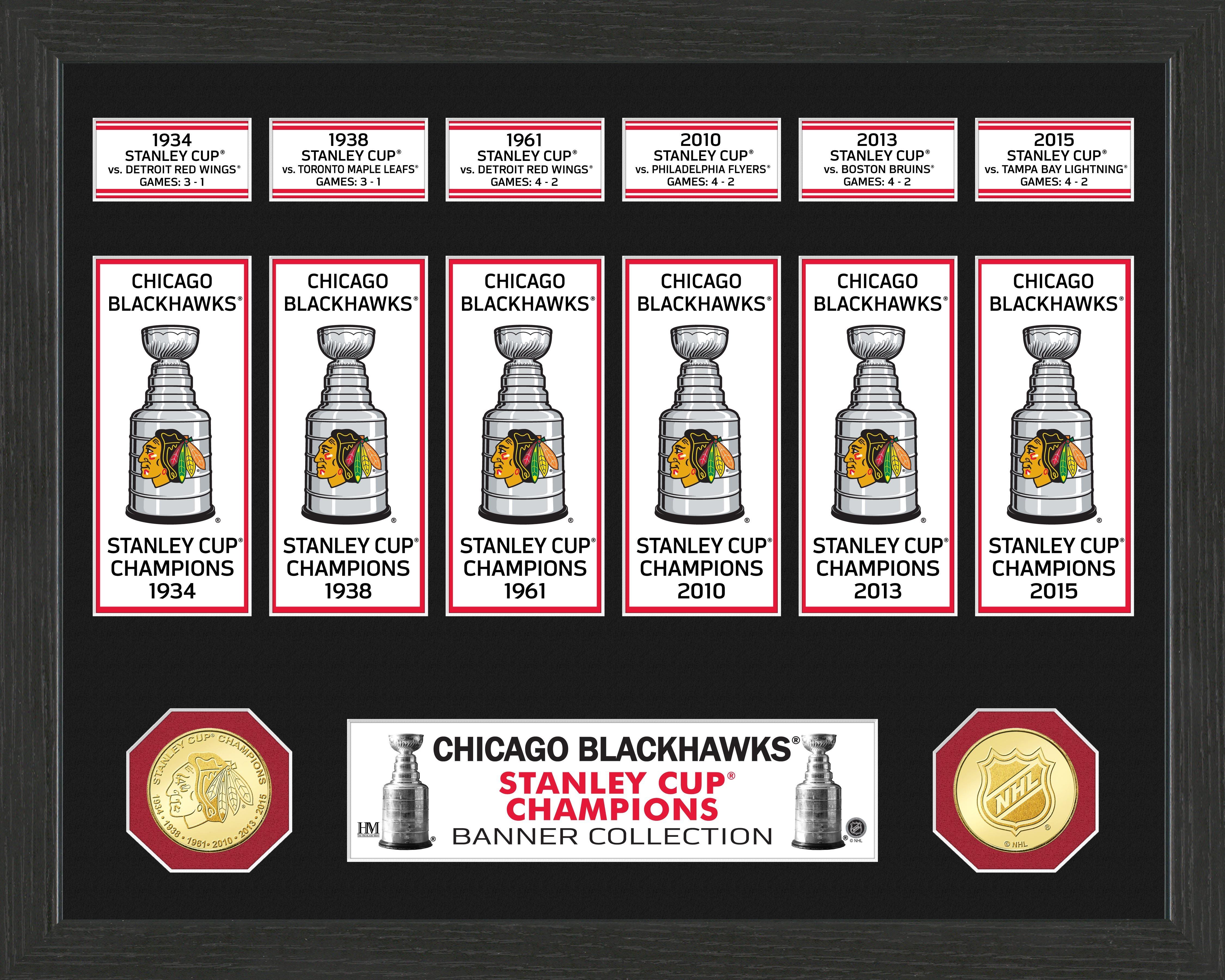 Highland Mint NHL Chicago Blackhawks Stanley Cup Banner Photo