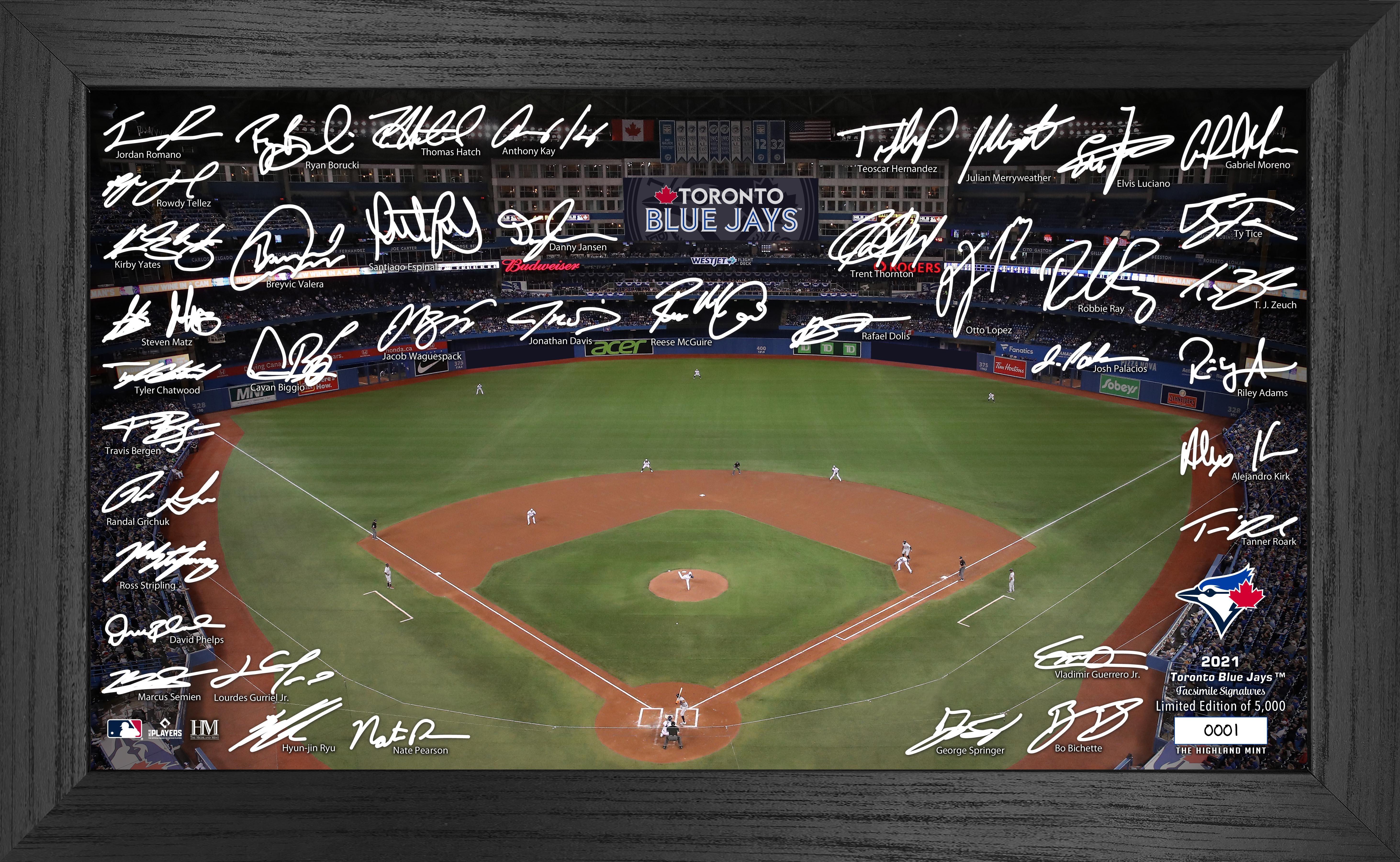 Toronto Blue Jays 21 Field Signed Framed Photo Gamestop