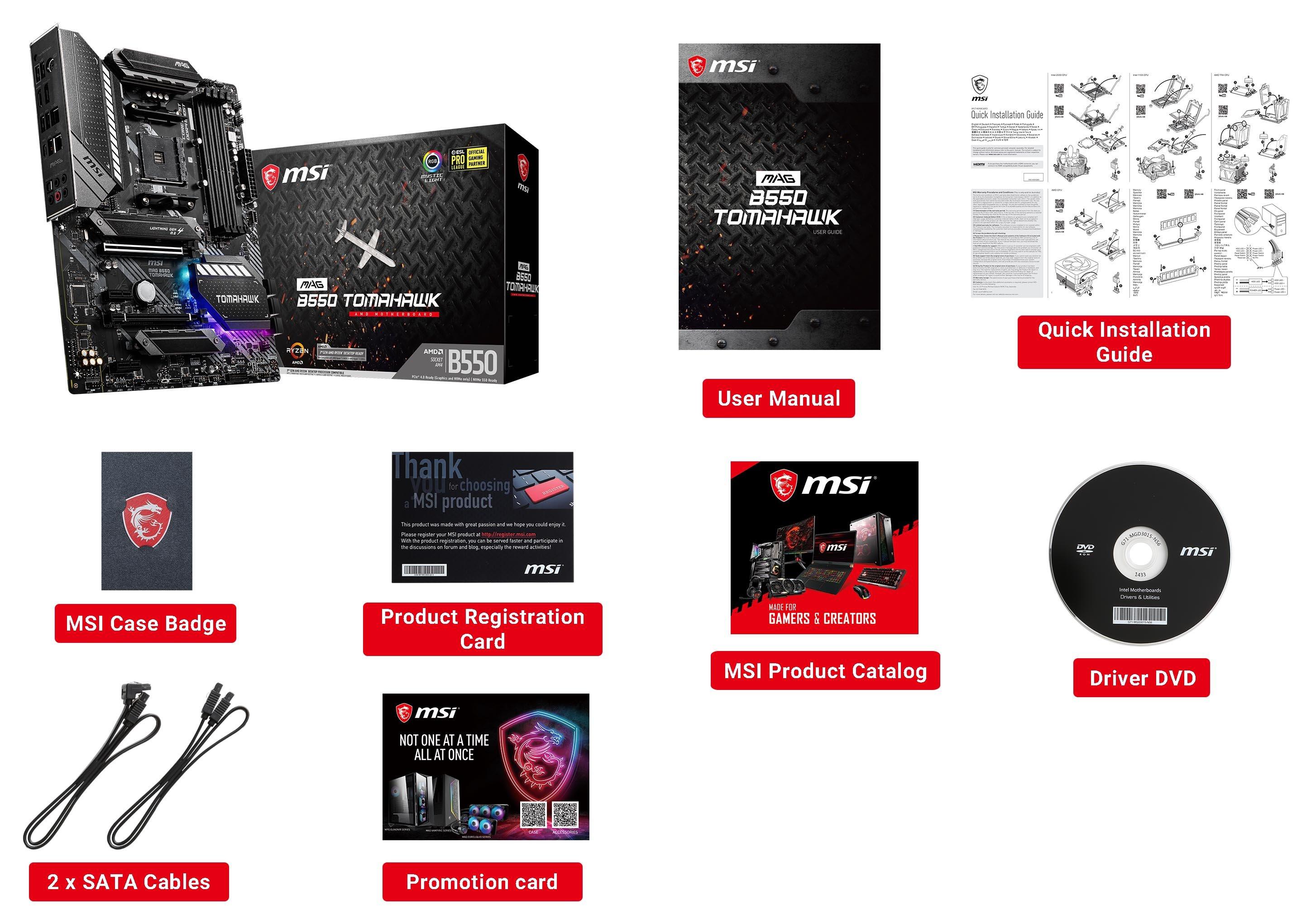 MSI B550 Tomahawk RGB GAMING Motherboard | GameStop