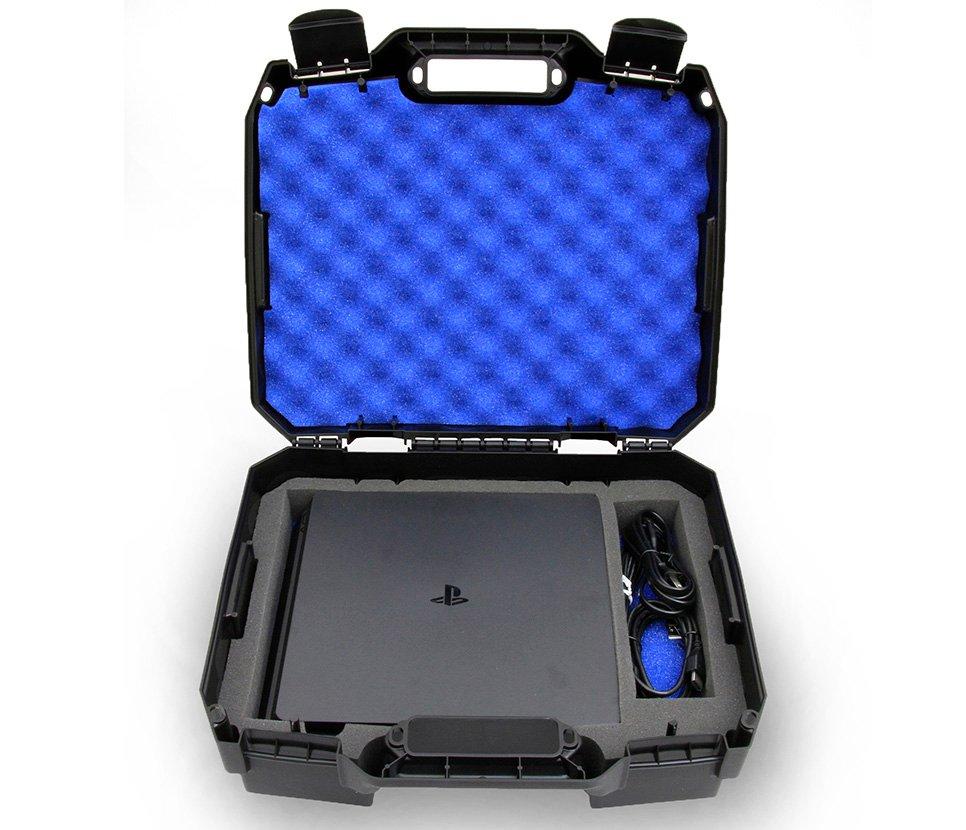 CASEMATIX Hard Shell Travel Case Compatible with PlayStation 5 Console,  Controllers, Games and Accessories - Waterproof PS5 Carrying Case with Foam