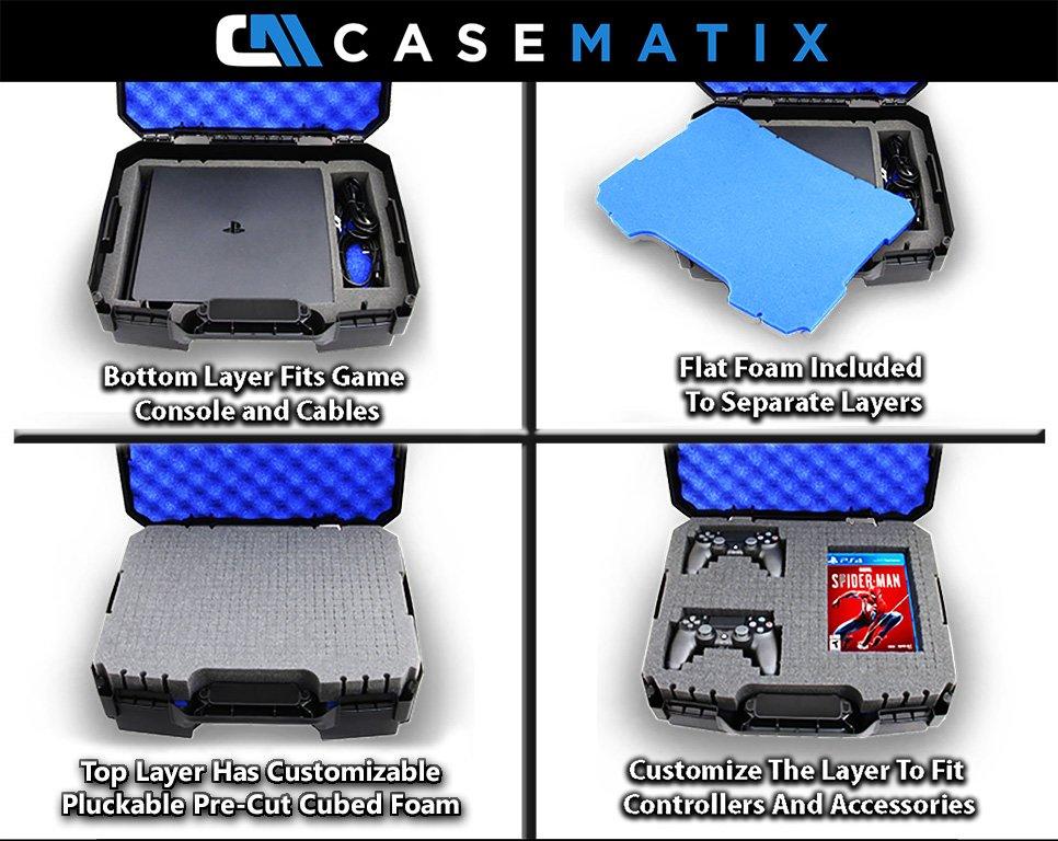 CASEMATIX Custom Designed Console Carrying Travel Case for PlayStation