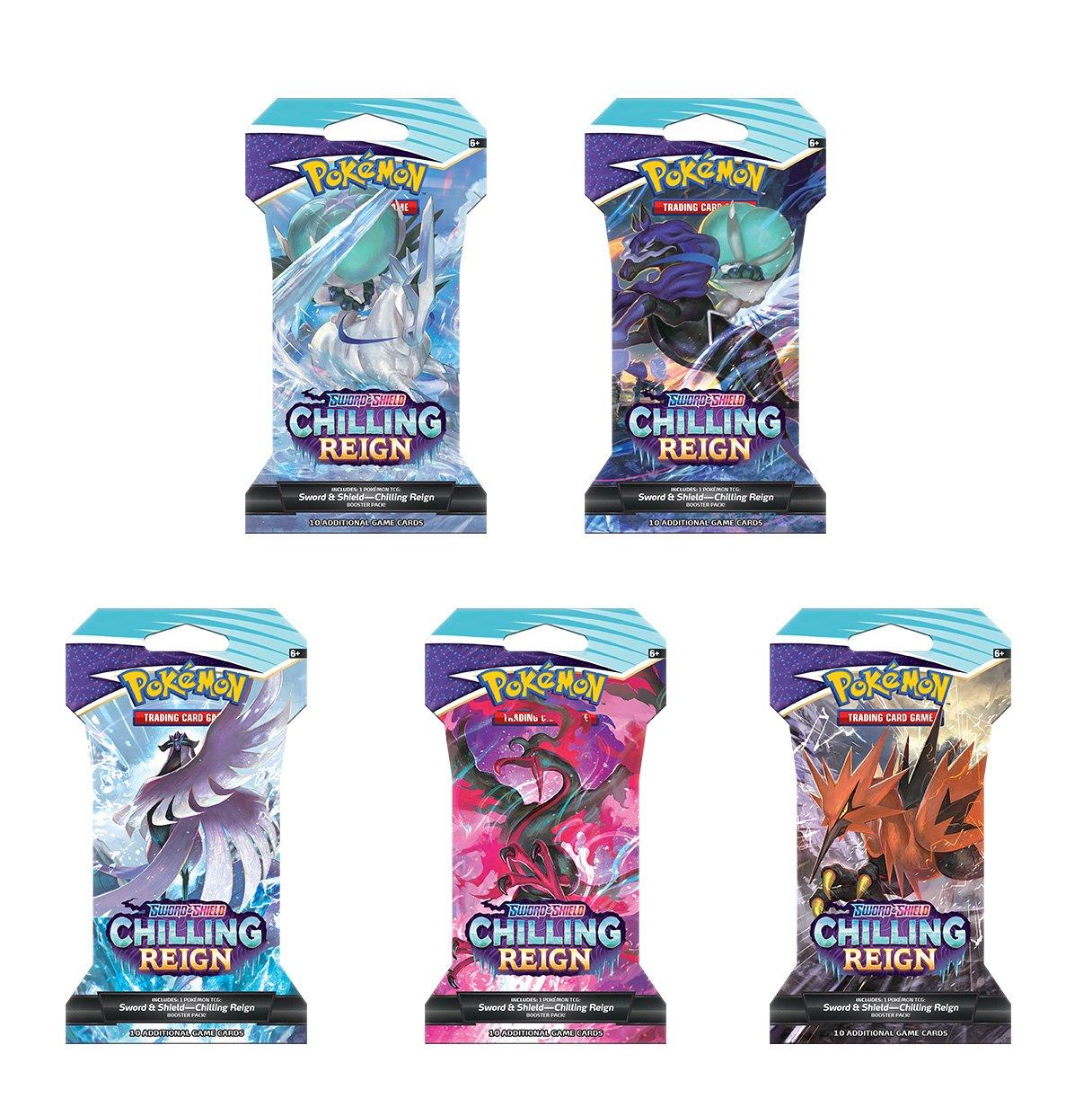 Pokemon booster pack x10. Chilling reign and sword &shield all in high
