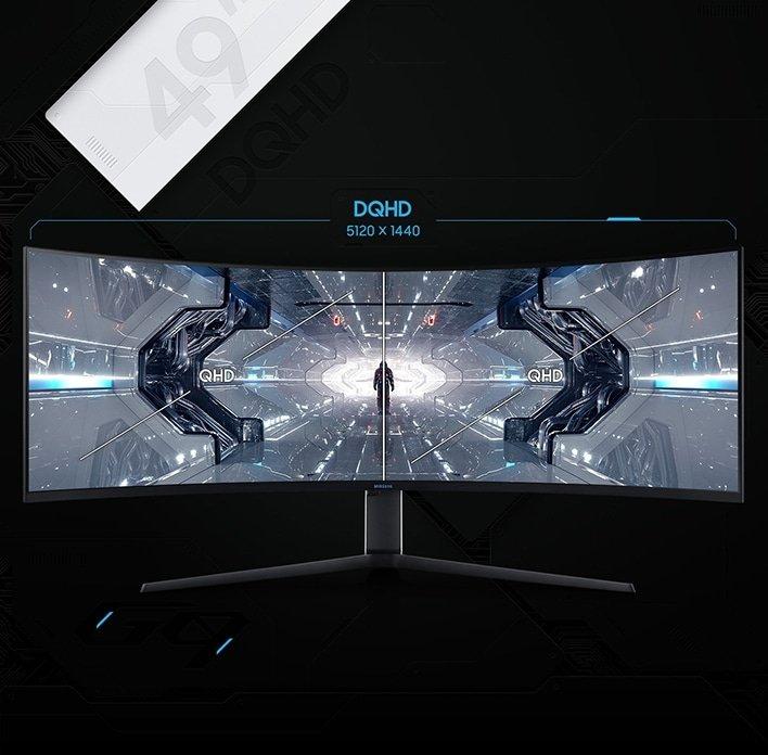 Samsung 49-in Super Ultra-Wide Dual QHD (5120x1440) 120Hz Curved Gaming Monitor C49RG9