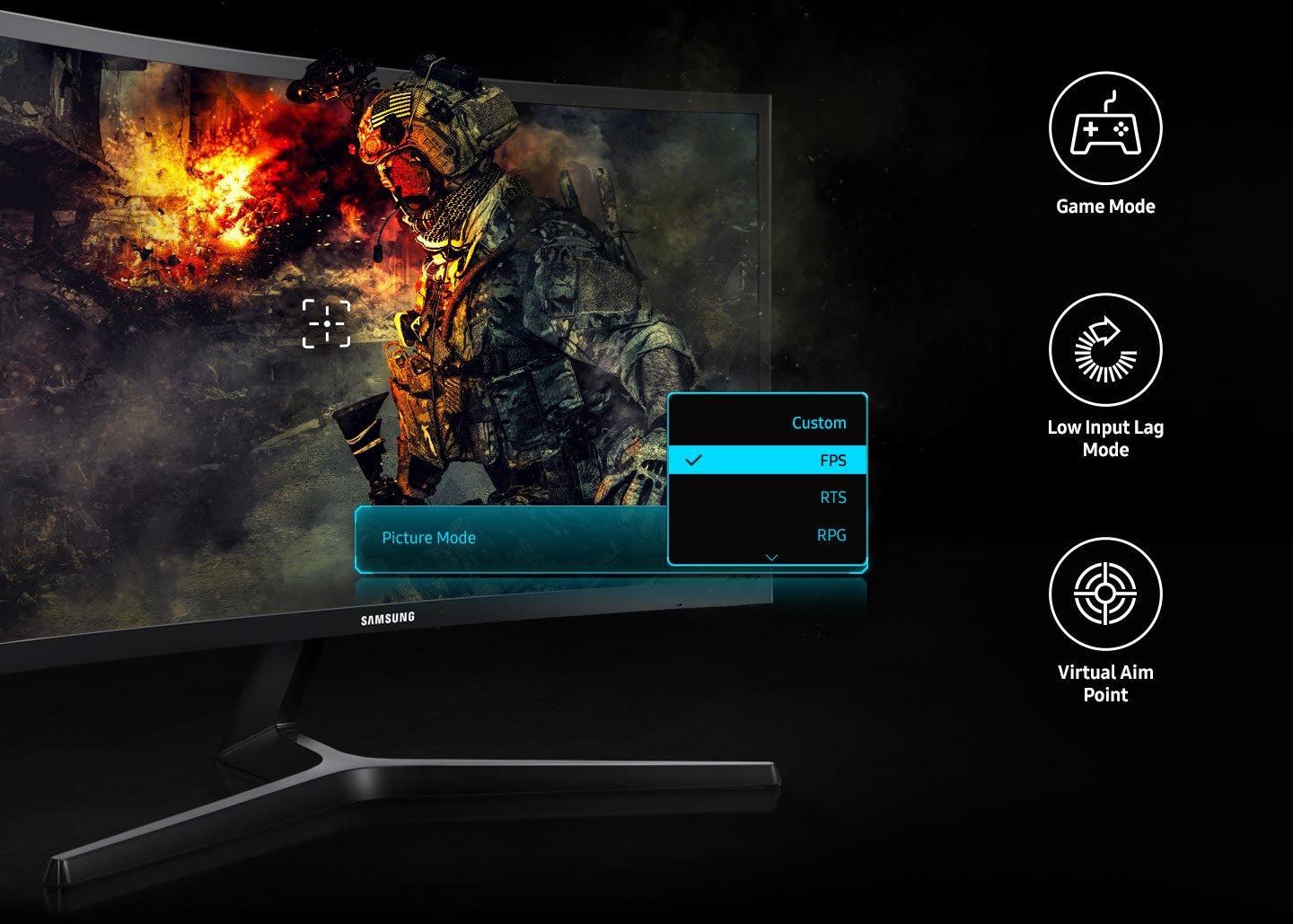 Samsung Odyssey CRG5 24-in FHD (1920x1080) 144Hz 1ms Curved Gaming ...