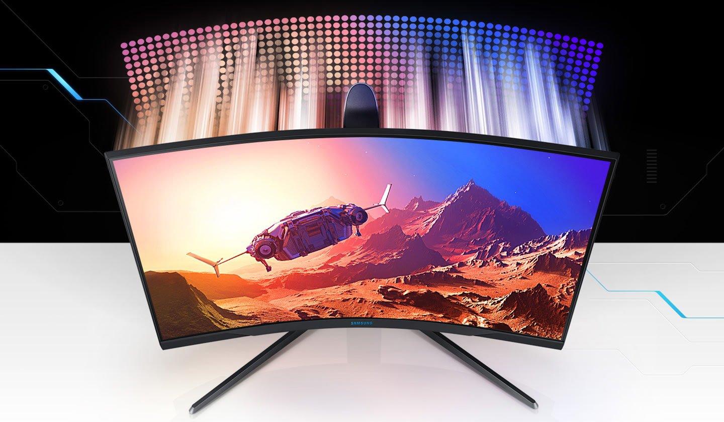 list item 10 of 15 Samsung Odyssey G7 32-in 2560x1440 240Hz Curved Gaming Monitor