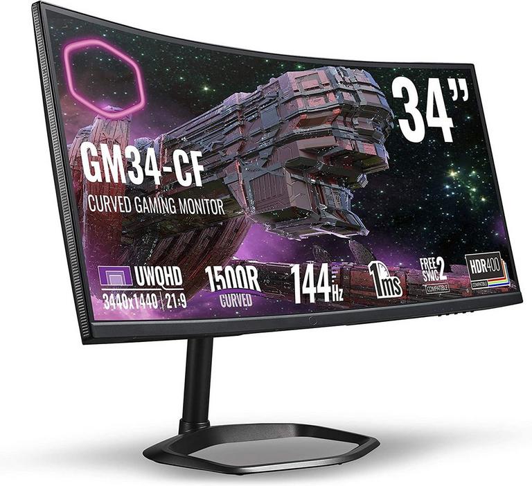 Cooler Master QLED Ultrawide Curved Frameless Gaming Monitor 34-in CMI-GM34-CW-US
