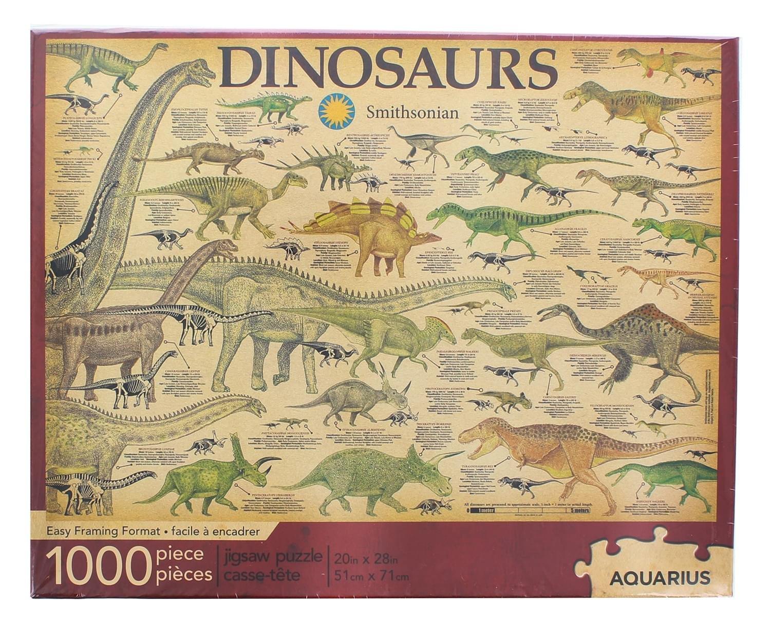 Smithsonian Dinosaurs 1000 Piece Jigsaw Puzzle Gamestop