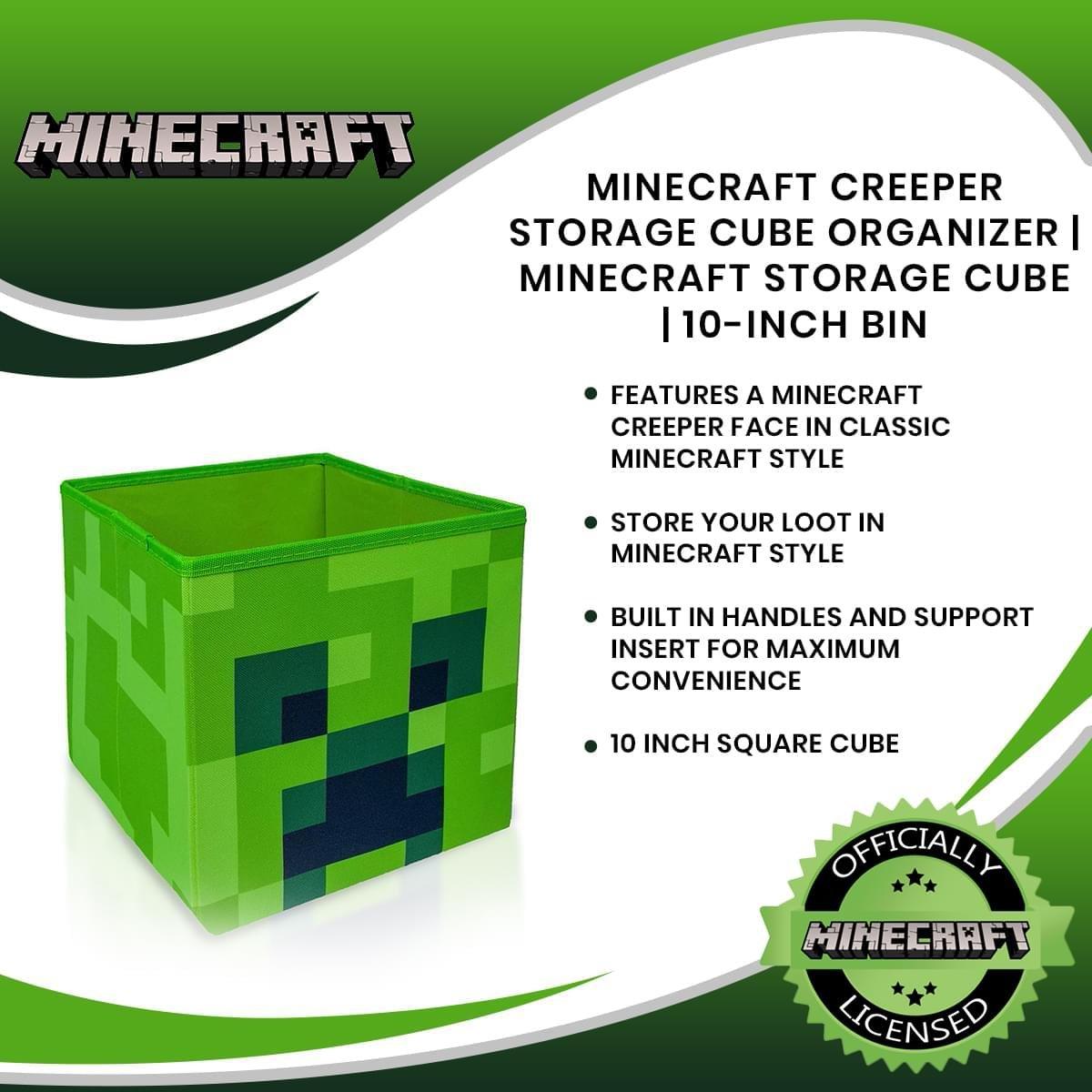 Minecraft Creeper Head Storage Cube with Lid