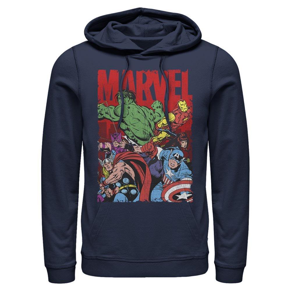 Marvel Avengers Teamwork Comic Mens Hooded Sweatshirt