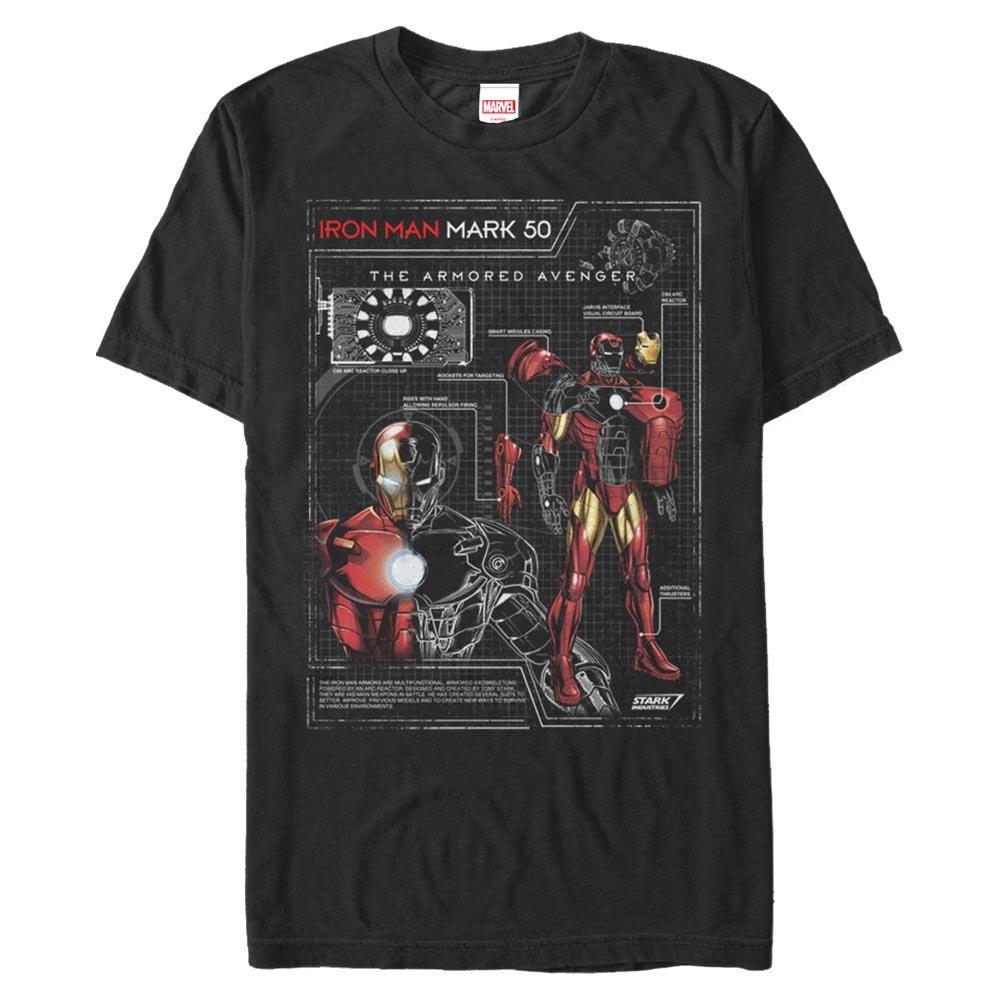 Marvel Iron Man The Armored Avenger Suit Schematic Unisex T-Shirt | GameStop