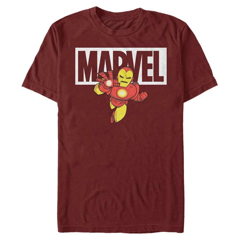 Marvel Brick Logo with Iron Man Unisex T-Shirt