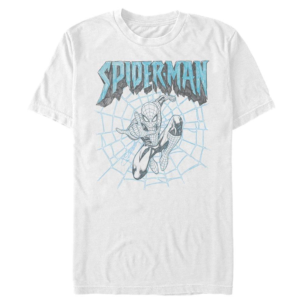Marvel Spider-Man Pencil Illustration Unisex T-Shirt, Size: 2XL, Fifth Sun