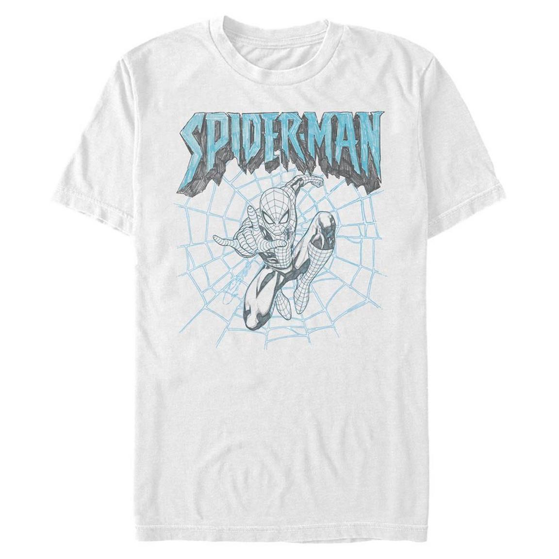 Marvel Spider-Man Pencil Illustration Unisex T-Shirt, Size: XL, Fifth Sun