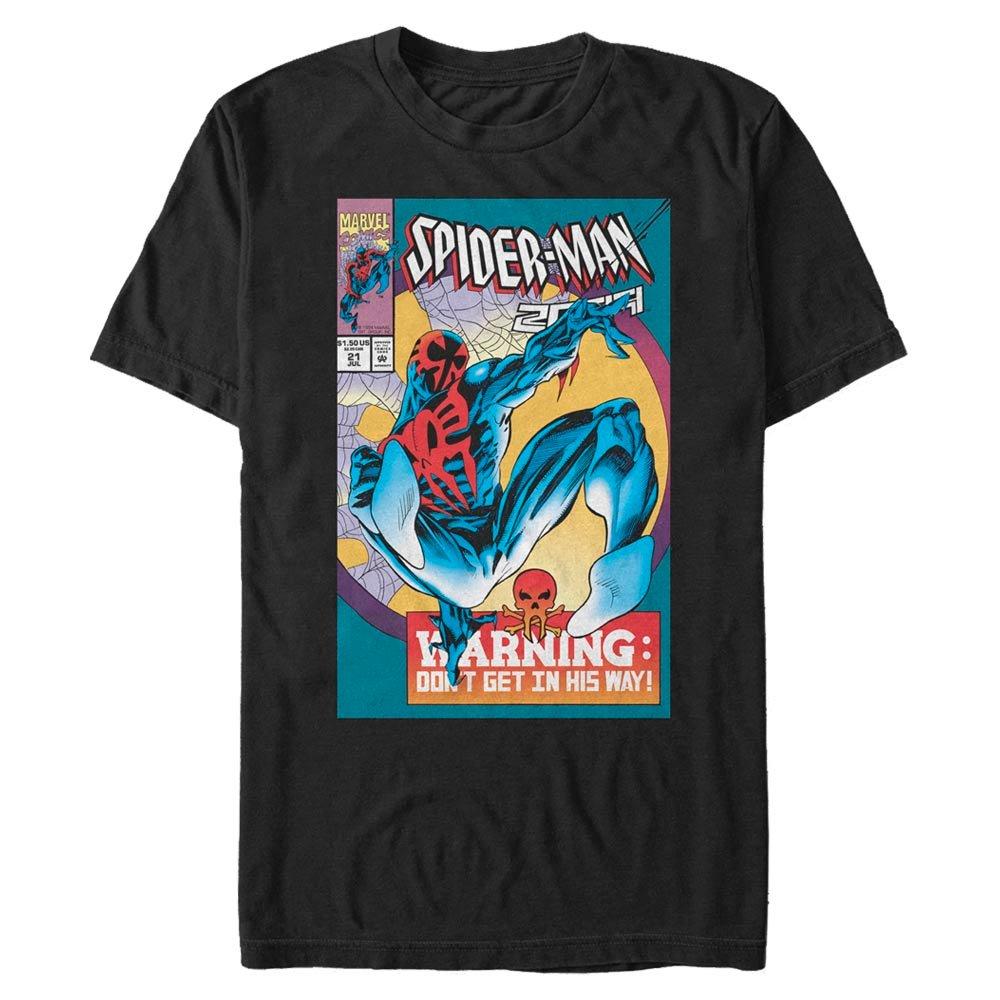 Marvel Spider-Man Warning Unisex T-Shirt, Size: Large, Fifth Sun