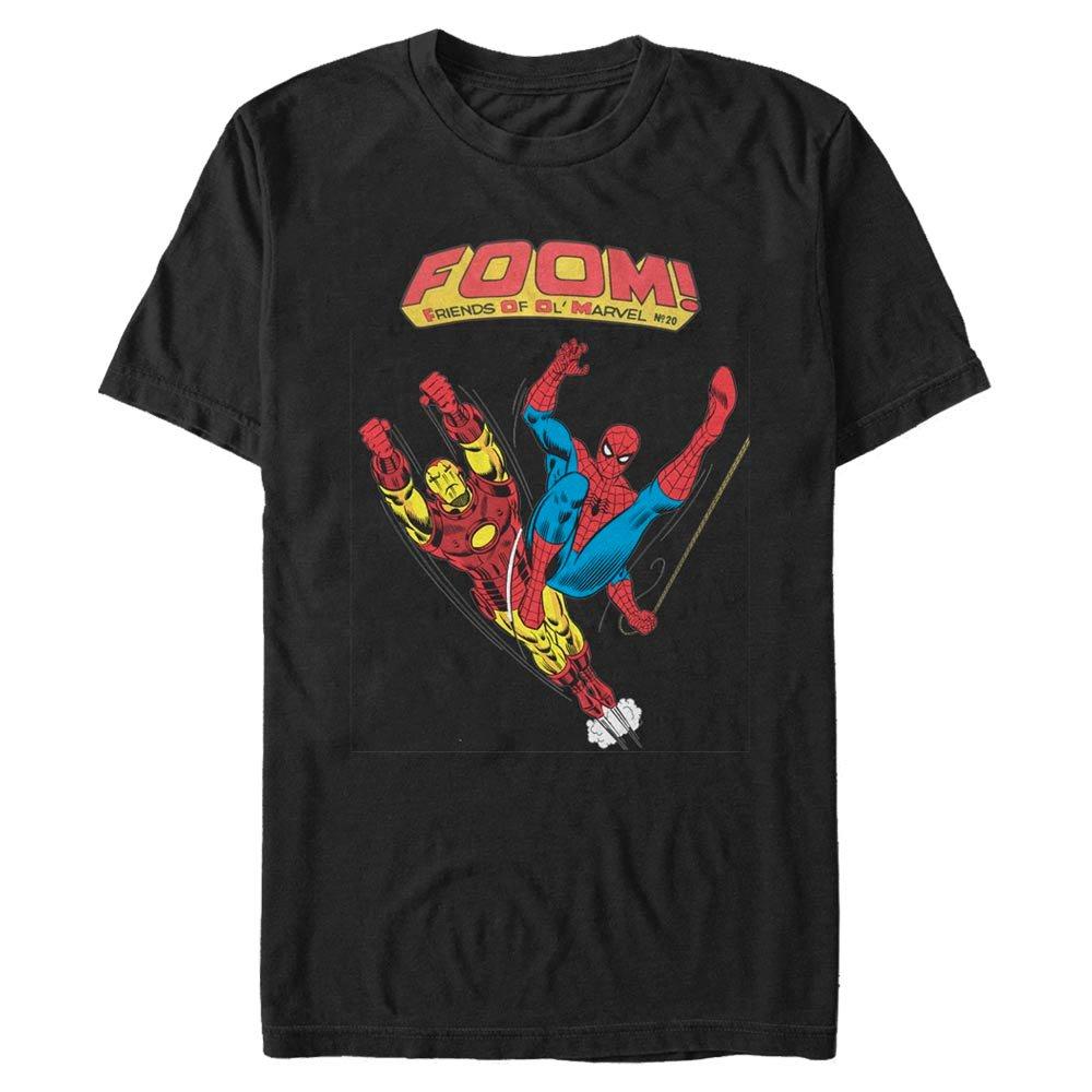 Marvel FOOM Iron Man and Spider-Man Unisex T-Shirt, Size: XL, Fifth Sun