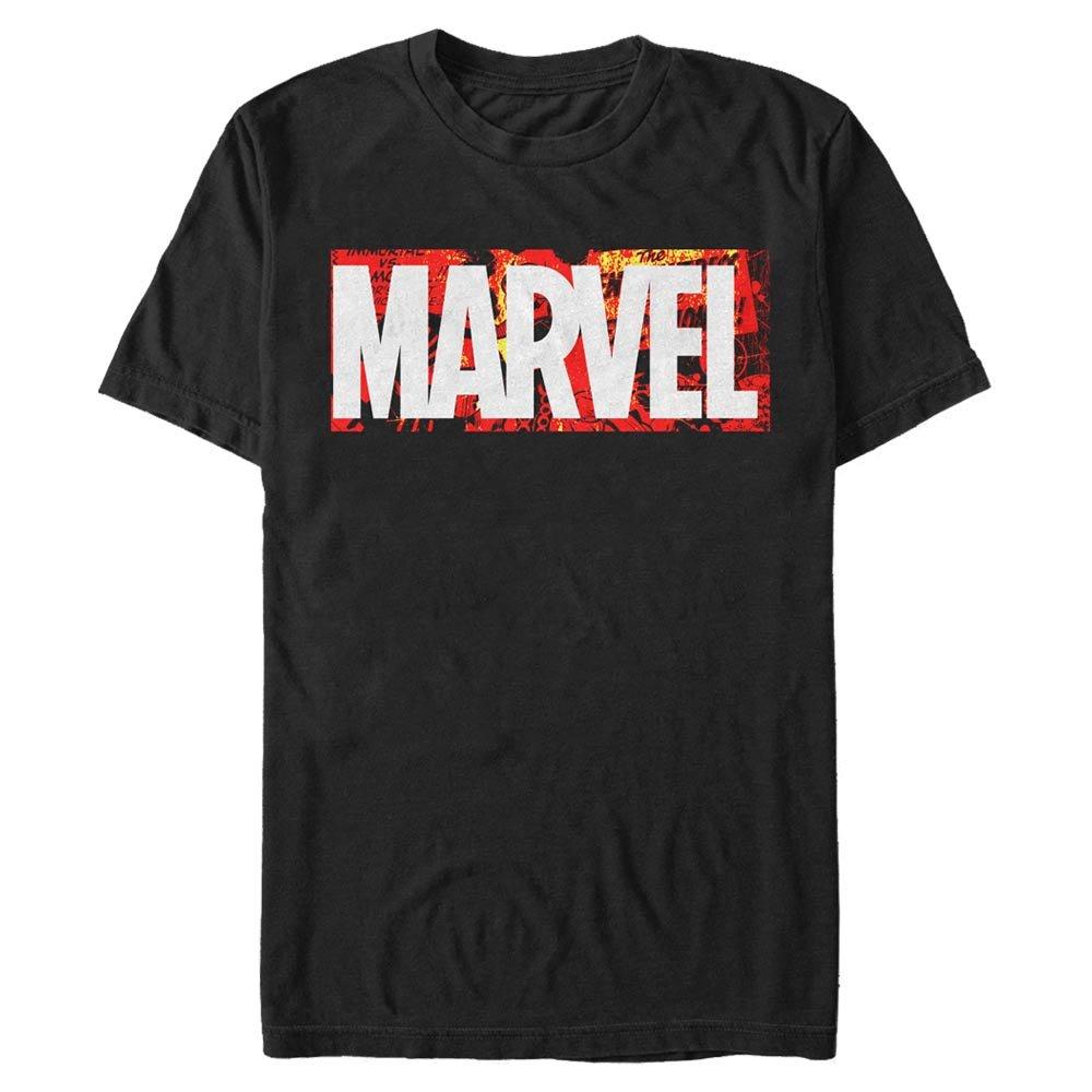 Marvel Comic Book Collage Brick Logo Mens T-Shirt