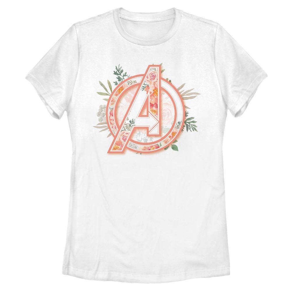 Marvel Avengers Floral Logo Womens T-Shirt